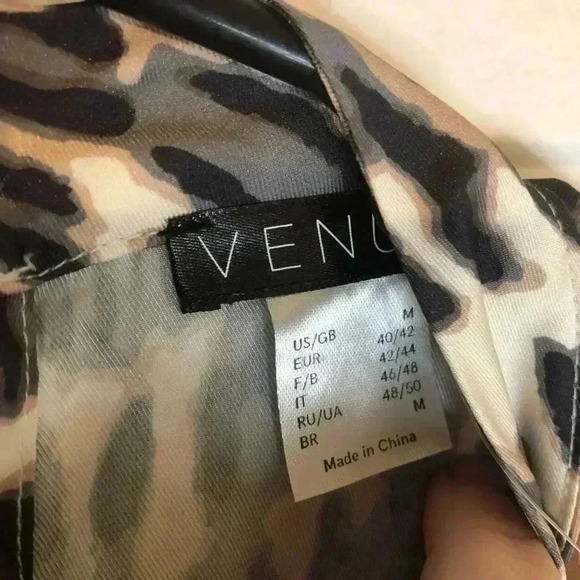 🔥🖤VENUS Women’s Leopard Dress size M Belted Pencil-Skirt Dress🐆🖤 - Picture 7 of 15